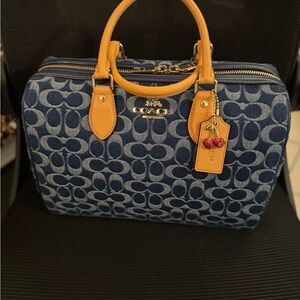 Coach Large Denim Rowan